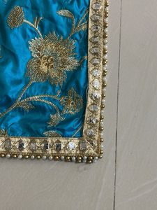 Embroidered Blue Dupatta