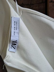 Zara Off-White Knit Mini Dress