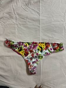 Floral Print Thong