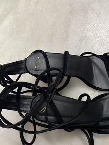 Black Block Heels Sandals