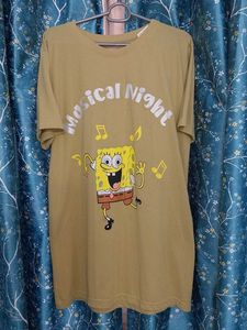A Cute SpongeBob Oversized Medium Sized Tshirt