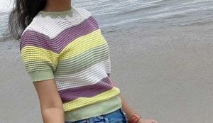 Striped Knit Top