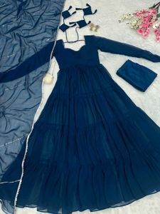 Pure Georgette Anarkali gown✨