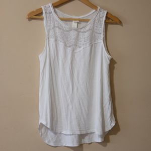 H&M Lace White Tank Top