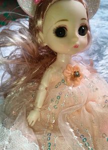 Sparkly Pink Doll Key Chain