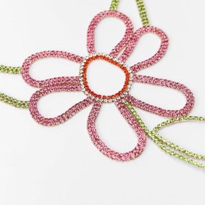 Zara Limited Edition Rhinestone Floral Necklace