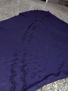 Blue Abaya Nida Fabric