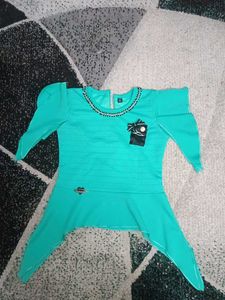 Cute Blue Girls' Top