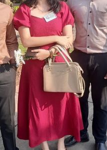 Burgundy Midi Dress