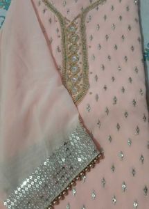 Heavy Unstitched Party Wear Suit