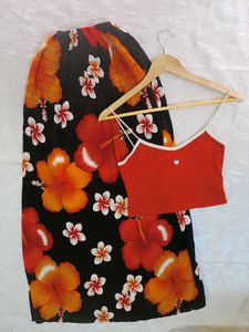 Floral Skirt For Women 🧡
