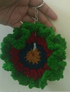 Crochet Flower Keychain