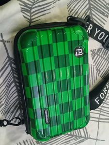 Green Checkered Sling Bag