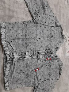 Grey Crop Top