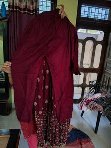 Ethnic Gown Cum Front Cut Kurti With Pant