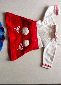 combo of 2 partywear winter wear wool frock