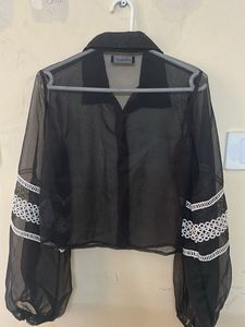 Sheer Black Blouse