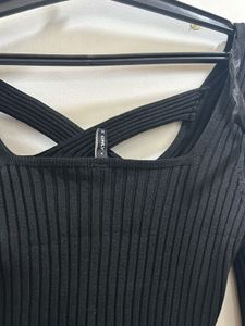 ONLY Black Ribbed Top