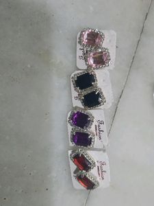 Stone Earrings 4 Color