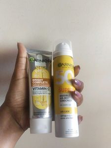 Garnier Vitamin C Cleanser & SPF 50 Sunscreen