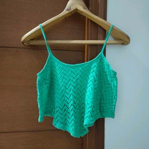 Green Lace Tank Top
