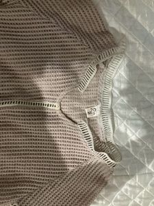 see through knitted style crop top