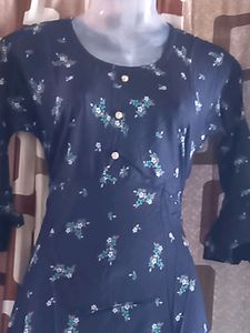 New Navy Blue Color Ambrela Kurta Pack Of 1