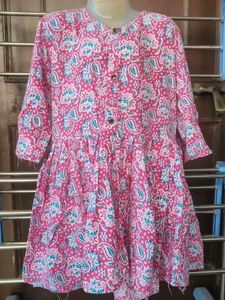 Pink Paisley Print Dress