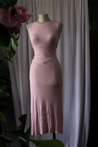 Pink Bodycon Midi Dress