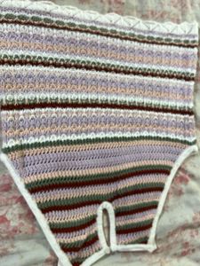 Striped Knit Halter Top