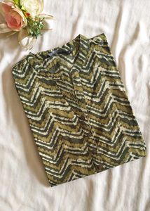 Chevron Print Green Kurta