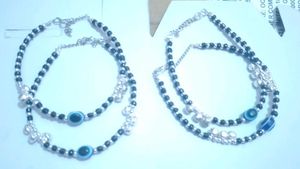Evil Eye Anklets (Set of 2)