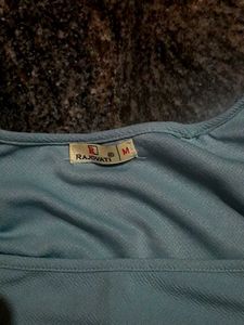Light Blue Puff Sleeve Top