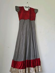 Anarkali Kurta Set Grey
