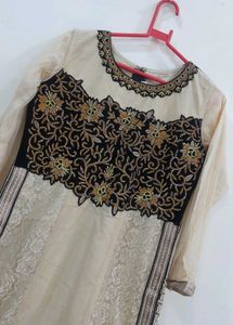 Net Kurta With Heavy Stone Work🖤✨️