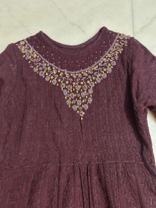 Elegant Maroon Maxi Dress