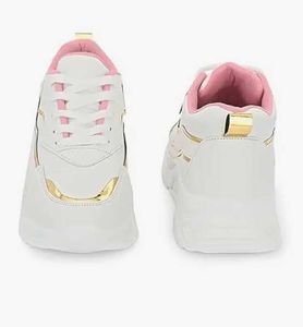 White With Pink Women Sneakers