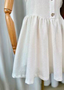 Chic White Tweed Dress