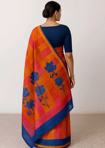 Floral Print Saree