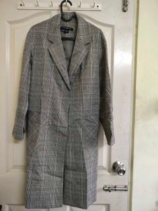 Check Plaid Trench Coat