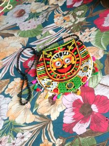Embroidered Mirror Circle Bag