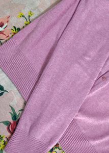 Pink Knit Cardigan with free hair clip 🌛