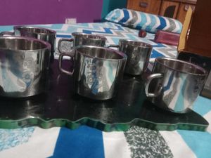 Set of 6 Steel Cups