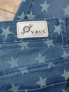 Star Pattern Denim Jeans