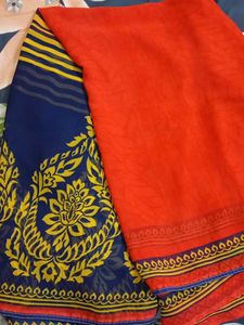 pretty chiffon georgette saree