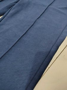 Navy Blue Flared Leg Trousers