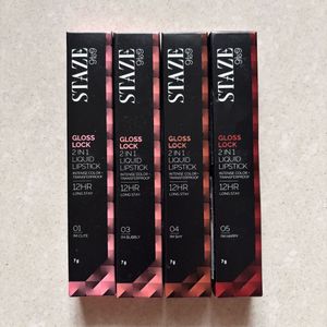 Staze 9To9 Glossy Lock 2-In-1 Liquid Lipsticks
