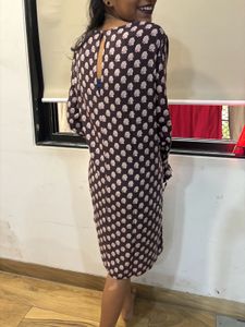 H&amp; M Brown Floral Everyday/Office Tunic Dres