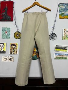Khaki Wide Leg Trousers