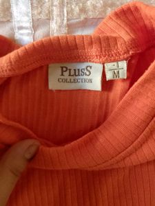 Cute Orange Ribbed Tee